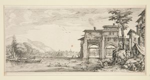 Die Badenden (Landschaften für Giovanni de Medici) von Jacques Callot