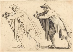 Mann bewegt sich abrupt, ca. 1617 von Jacques Callot