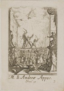 Martyrium des Heiligen Andreas, Platte drei aus Die Martyrien der Apostel von Jacques Callot