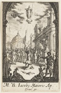 Martyrium des Heiligen Johannes, der Ältere, Platte vier aus Die Martyrien der Apostel von Jacques Callot