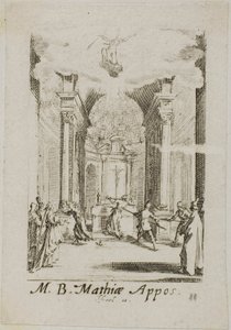 Martyrium des heiligen Matthias, Platte elf aus Die Martyrien der Apostel von Jacques Callot