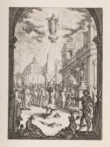 Martyrium des Heiligen Jacques, Nr. 3 aus Das Martyrium der Apostel von Jacques Callot