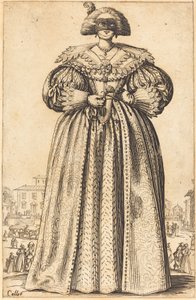 Maskierte Edelfrau von Jacques Callot
