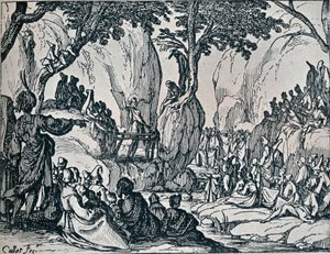 Nr. III. - St. Johannes predigt, 1635 von Jacques Callot