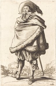 Edelmann in einen mit Pelz besetzten Mantel gehüllt von Jacques Callot