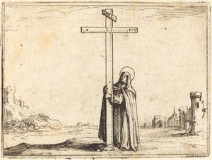 Nonne umarmt das heilige Kreuz von Jacques Callot