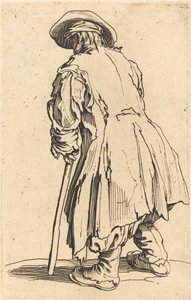 Alter Bettler mit einer Krücke, ca. 1622