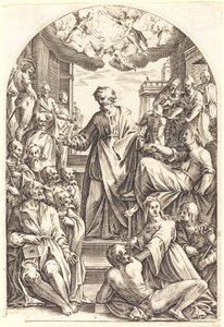 Petrus erweckt Tabitha von Jacques Callot