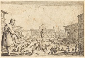 Piazza SS. Annunziata, Florenz von Jacques Callot