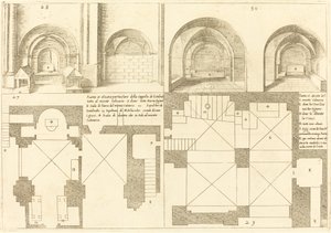 Plan und Aufriss der Kapelle von Godefroy de Bouillon von Jacques Callot