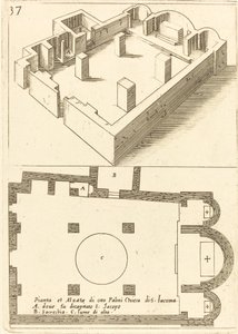 Plan und Aufriss der Kirche von S. Iacoma