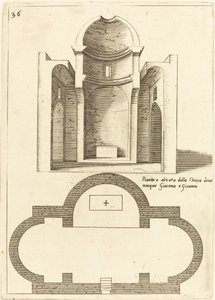 Plan und Aufriss der Kirche der Heiligen Jakob und Johannes von Jacques Callot