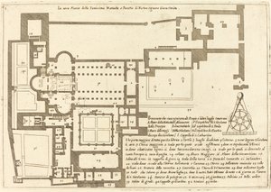 Plan der Kirche der Heiligen Geburt von Jacques Callot