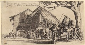 Rast, Blatt 3 der Folge "Die Bohémiens" von Jacques Callot