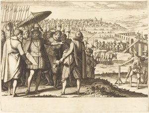 Restaurierung des Aquädukts in Pisa, um 1614 von Jacques Callot