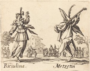 Riciulina und Metzetin von Jacques Callot
