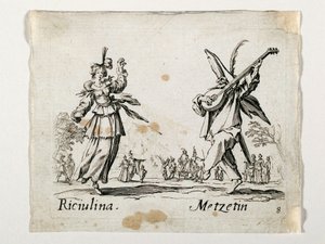 Riculina und Metzetin, Figuren aus der Commedia dell