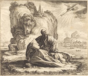 Heiliger Johannes auf der Insel Patmos, 1625 von Jacques Callot