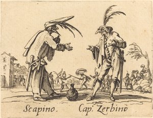 Scapino und Cap. Zerbino von Jacques Callot
