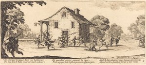 Szene des Plünderns, 1633 von Jacques Callot