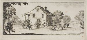 Szene des Plünderns, Platte vier aus Die Leiden des Krieges von Jacques Callot