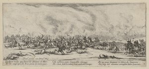 Schlacht, Blatt 3 der Folge "Grauen des Krieges" von Jacques Callot