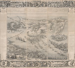 Belagerung der Zitadelle von Saint Martin auf der Insel Ré