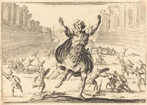 Scharmützel in einem römischen Zirkus von Jacques Callot