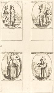 St. Agatha; St. Dorothy; St. Romuald von Ravenna; St. Paul, Bischof von Verdun von Jacques Callot