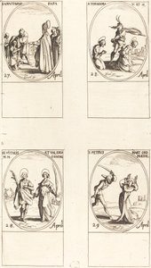St. Anastasius, St. Theodora, Sts. Vitalis und Valeria, St. Peter Märtyrer von Jacques Callot