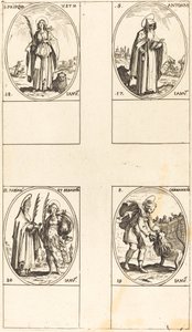 St. Antonius; St. Prisca; St. Germanikus; Sts. Fabian und Sebastian von Jacques Callot