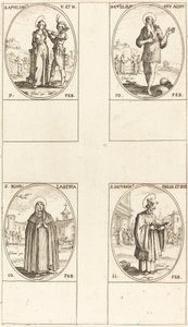 St. Apollonia; St. Guillaume; St. Scholastica; St. Saturnin von Jacques Callot