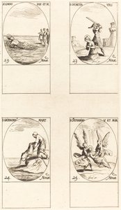 St. Clemens; St. Lucretia; St. Chrysogonus; St. Katharina von Jacques Callot