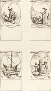 St. Dympna, St. Peregrinus, St. Restituta, St. Dioscorus von Jacques Callot