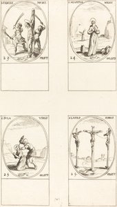 St. Fidelis; St. Agapetus; St. Dula; St. Latro Dimas von Jacques Callot