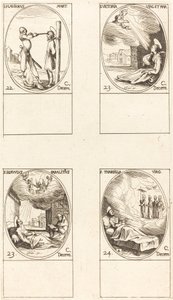 St. Flavian; St. Victoria; St. Servulus; St. Tharsilla von Jacques Callot