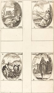 Der heilige Hugo; der heilige Franz von Paula; die heilige Maria von Ägypten; der heilige Richard von Jacques Callot