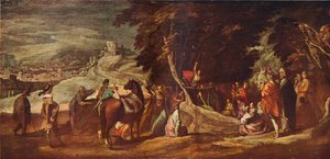 Johannes predigt in der Wüste, ca. 1620-1635, 1924 von Jacques Callot