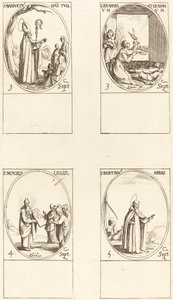 St. Mansuetus; Sts. Serapia und Erasma; Moses; St. Bertin, Abt von Jacques Callot