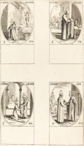 St. Maria Gaudioru; St. Cladius; St. Norbert; St. Robert von Jacques Callot