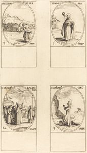 St. Meliton; St. Firminus; St. Gregor der Große; St. Euphrasia von Jacques Callot