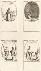 St. Romaricus; St. Leocadia; Sts. Mennas und Hermogenes; St. Damasus von Jacques Callot