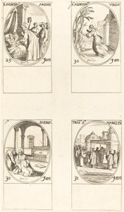 St. Sulpicius; St. Aldegondes; St. Sabina; Die Berufung des Heiligen Markus von Jacques Callot