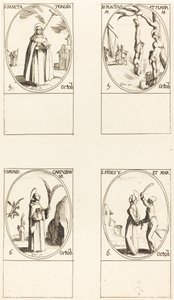 St. Theresa; St. Placidus und Flavia; St. Bruno; St. Faith von Jacques Callot