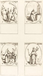 Die Heiligen Gorgonius und Dorothea, der heilige Nikolaus von Tolentino, die Heiligen Polianus und Nemesian von Jacques Callot