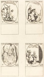 Hl. Maxentius & Leander; Hl. Sergius & Paul; Hl. Eustratius & Orestes; Hl. Lucia von Jacques Callot