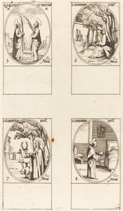 Heilige Philoteus und Theotimus, St. Leonard, St. Florentinus, St. Godfrey von Jacques Callot
