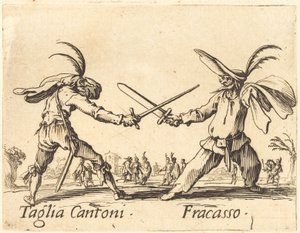 Taglia Cantoni und Fracasso von Jacques Callot