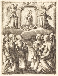 Die Anbetung der Jungfrau und des Kindes von Jacques Callot