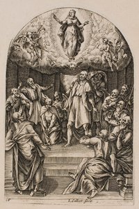 Die Himmelfahrt, aus der Serie „Bilder von Rom“ von Jacques Callot
